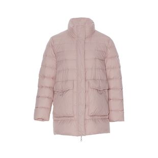 风笛2024冬季新款羽绒服女百搭中长款休闲保暖鹅绒面包服外套