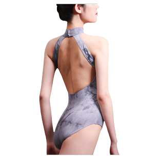柏屋芭蕾体服女练功服空中瑜伽连体服扎染挂脖舞蹈服121141013