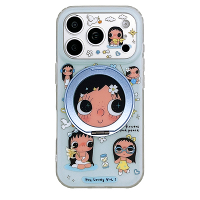 kaia 甜妹ins卡通可爱小玉yuy适用苹果17promax手机壳iphone16pro新款16女17pro支点支架15pro全包防摔手机套