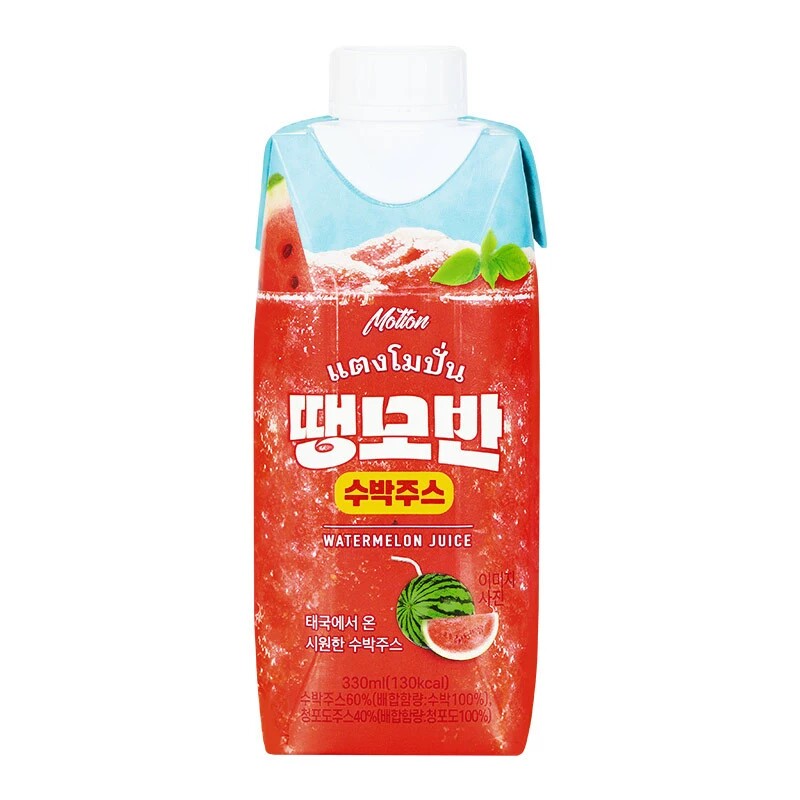 泰国原装进口西瓜混合水果果汁饮料330ml*12盒果汁混合果蔬汁