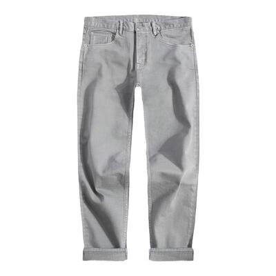 夏新款浅灰色休闲裤男士宽松直筒水洗港风阔腿炸街痞帅裤子潮流