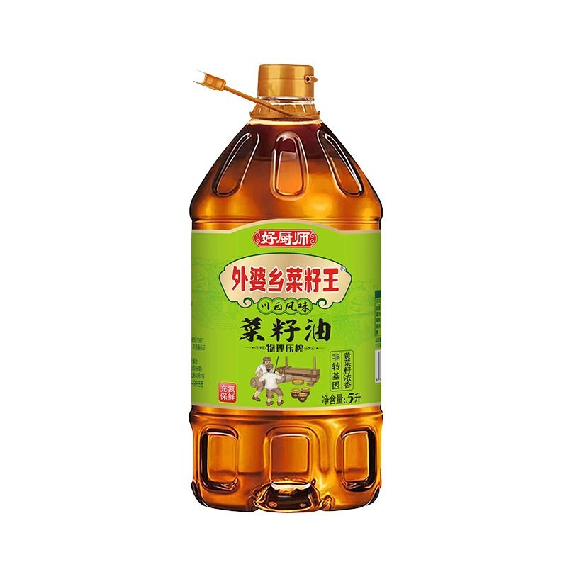 外婆乡菜籽王非转基因食用油家用5l升菜籽油商用压榨植物油菜子油