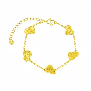 正品金包银碎碎冰葫芦手链超闪999福禄实心手串高级感24k送礼女友