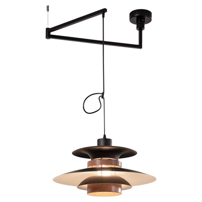 Home意式极简PH5餐厅吊灯设计师可移位摇臂餐桌吧台灯复古飞碟灯