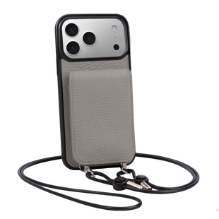 【头层牛皮】适用苹果17/16/15Promax斜挎手机壳新款女款挂绳iPhone14/13腕带支架卡包真皮高级感全包防摔Air