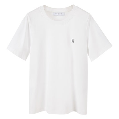 NancyCavally经典百搭字母纯色T