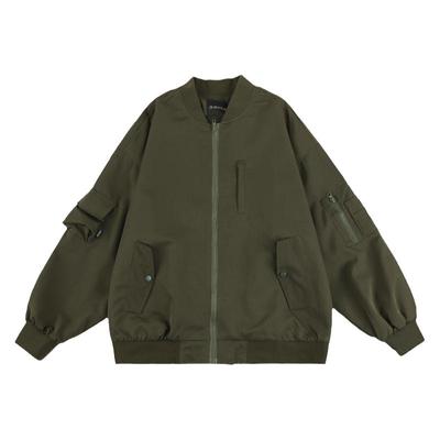 港仔文艺男飞行员夹克男宽松外套