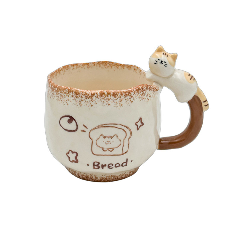 生日礼物女生杯子小猫陶瓷马克杯