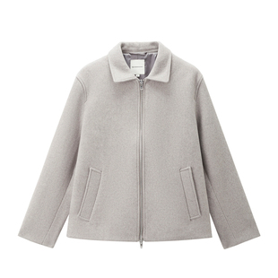 【韩国明星同款】佐丹奴cleanfit重工夹克男羊毛翻领外套01074908