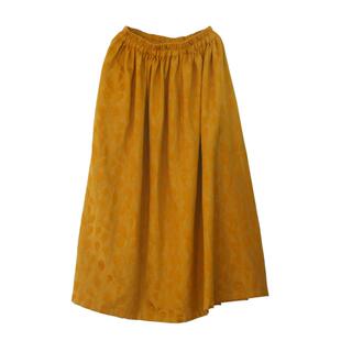 超好穿 原创复古显瘦显腿长亚麻提花半身裙 超大摆宽松大码半裙女