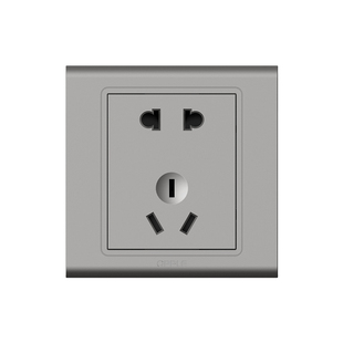 欧普开关插座面板五孔16a插座空调86型带开关墙壁灯开关家用W51灰