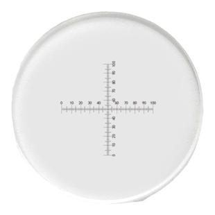 C7显微镜目镜 测微尺 十字双向带刻度0.1mm 分划板 测量 二维标尺