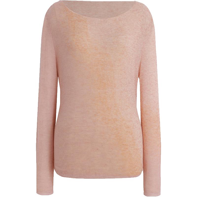 【Piacevole e】蕾虎水溶羊毛修身印花针织衫秋冬流行女上衣