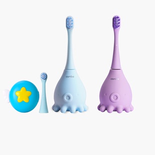 COMBO儿童电动牙刷1岁6岁宝宝护齿软毛婴儿3岁以上杀菌消毒小章鱼