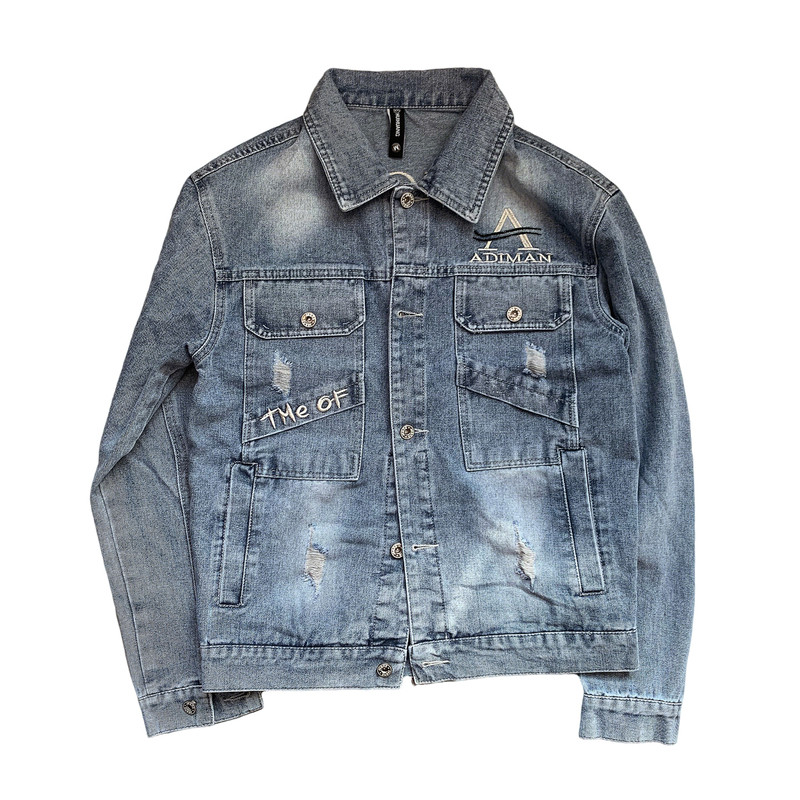 男士潮流破洞水洗牛仔外套春秋季