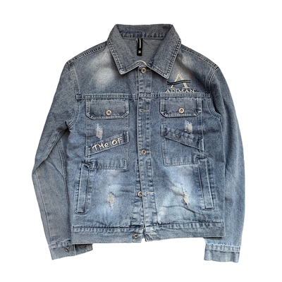 男士潮流破洞水洗牛仔外套春秋季