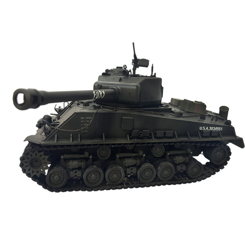 新品M4A3遥控坦克电影版1:16库兵客美国谢尔曼狂怒重型金属RC模型