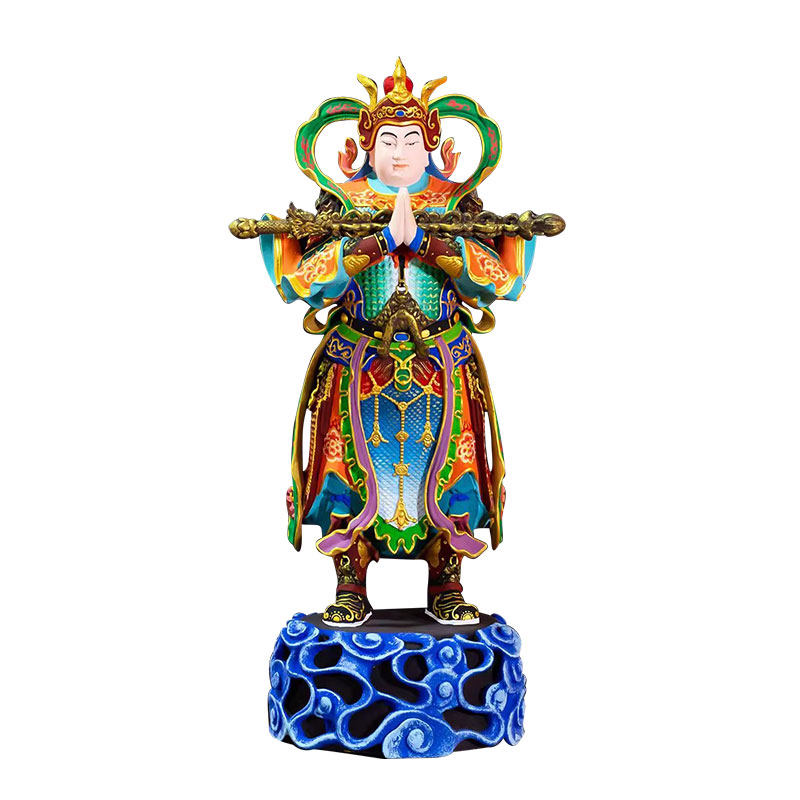 彩绘韦陀精工铜像摆件