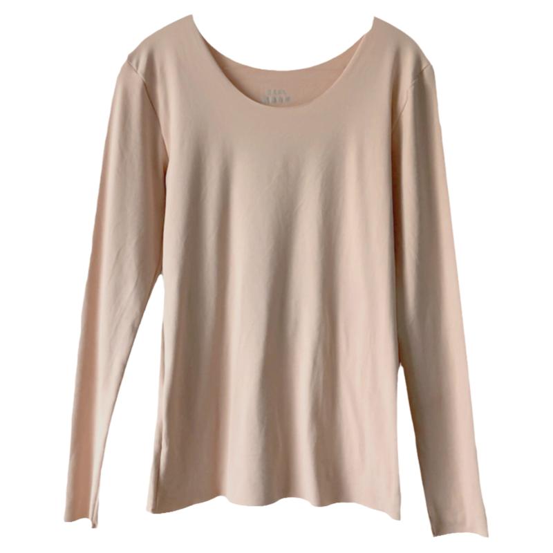 舞蹈打底衫女单件低领保暖内衣上衣加厚加绒自发热皮肤衣演出内搭