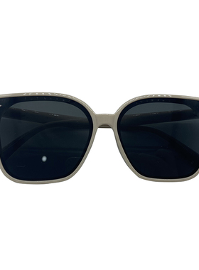 韩版复古超大方框黑色偏光墨镜女圆脸网红街拍太阳镜防紫外线眼镜