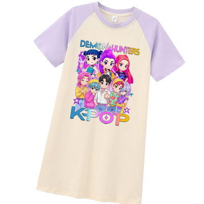 kpop猎魔女团儿童睡衣服 kpop demon hunters家居裙 猎魔女团睡裙