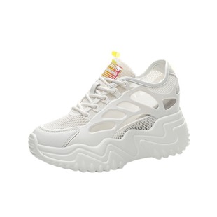 夏天小个子内增高女鞋网面透气网鞋2026新款厚底小白鞋凉鞋女夏季