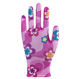 薄款花色尼龙手套夏季透气耐用印花防晒家务女士工作干活劳保采摘