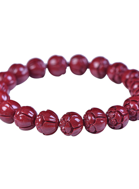 朱砂手串莲花转运珠手链男女士情侣款本命年高含量紫金砂饰品礼物