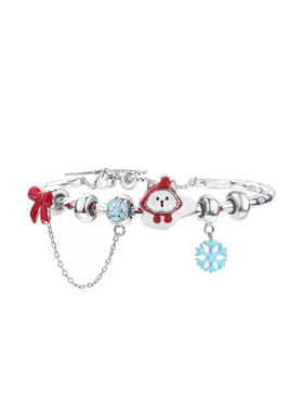 圣诞节雪花猫狗手镯原创小众手链