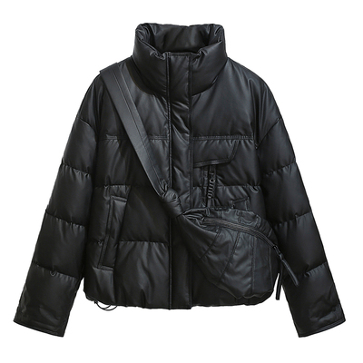 新国标90白鸭绒羽绒服女皮衣外套