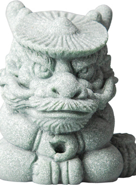 逗兽记青砂石神龙插香桌面摆件