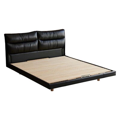 真皮悬浮床油蜡皮意式轻奢