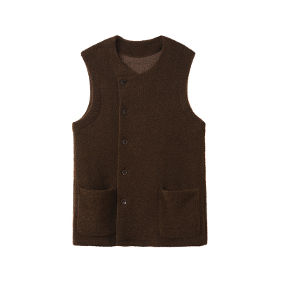 VAPOURBLUE原创设计男女叠穿羊毛针织马甲百搭背心