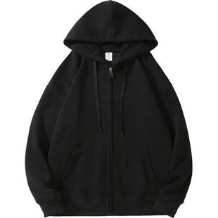 山东即墨纯棉棒球服外套女秋冬加绒加厚宽松显瘦开衫拉链连帽卫衣