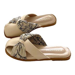 海边晚风~！温温柔柔法式包头拖鞋女ins夏季外穿沙滩透气平底凉鞋