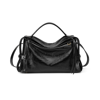 Cuisee/崔氏新款油蜡皮软面包包真皮轻便简约斜跨牛皮吐司包包女