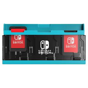 新亚电玩 日本HORI原装SWITCH游戏卡收纳盒6枚一键弹出式卡盒