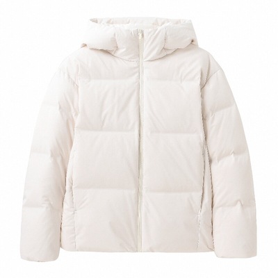 优冬季无缝连帽短款女羽绒服