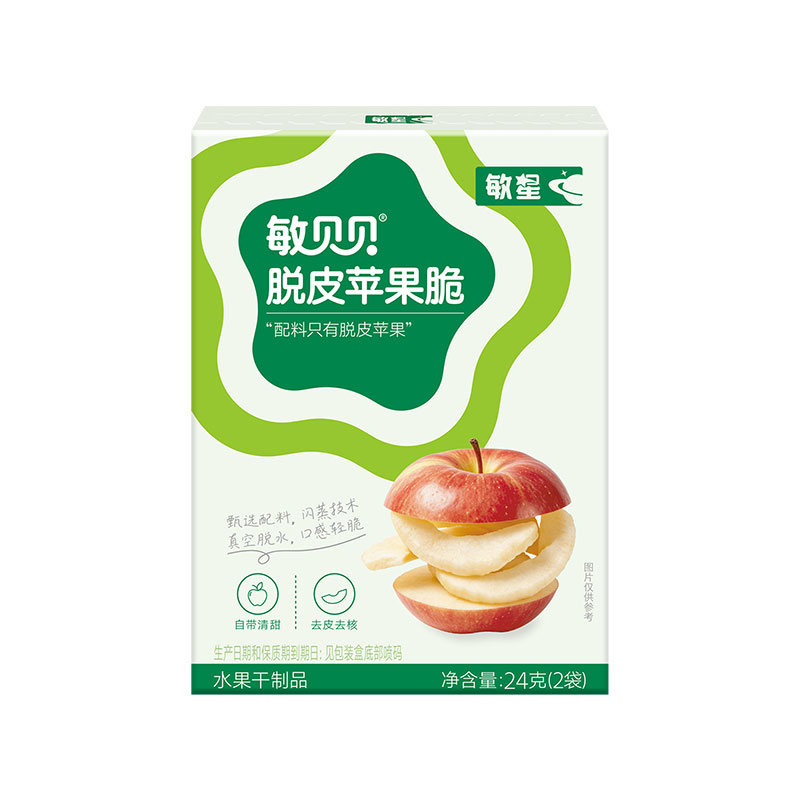 敏星脱皮苹果脆片儿童休闲零食