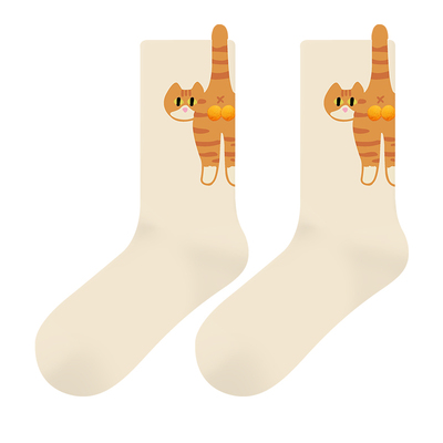 happylemon可爱猫咪蛋蛋袜夏季袜