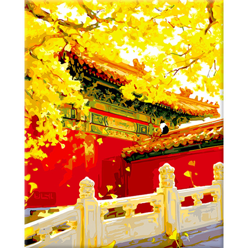 数字油画diy填色手工填充中国风