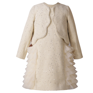 Colado扣诺女童秋冬小香风套装礼服两件套生日公主裙主持人表演装