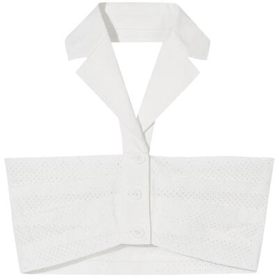 IT挂脖上衣翻领抹胸上衣