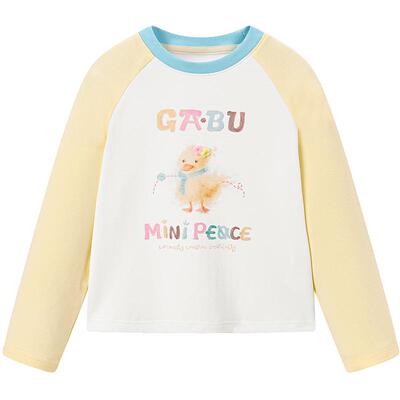 [5A抑菌]MINIPEACE太平鸟童装女童长袖T恤插肩袖儿童可爱内搭春秋