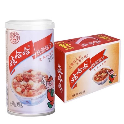 25年生产娃哈哈八宝粥桂圆莲子360gx12罐整箱装粗粮速食粥甜粥