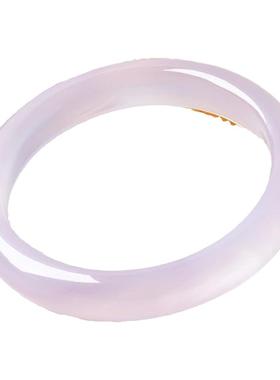 民族风女款天然紫香芋紫玛瑙手镯