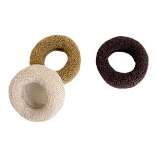 加粗高马尾皮筋头绳加宽丸子头发圈女扎头发耐用无接缝毛巾圈头饰