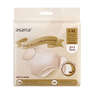 asana阿莎娜日安裤可拆卸魔术贴不脱裤姨妈裤型卫生巾日用早安裤