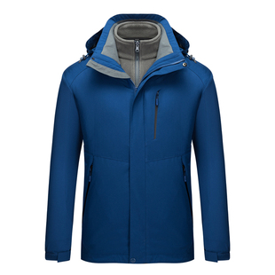 冲锋衣定制印logo三合一工作服秋冬高端订做公司工装外套刺绣印字