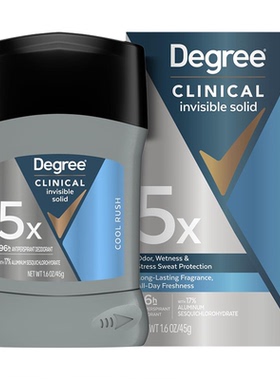 Degree -止汗香体膏冰爽劲凉96小时抑汗净味 无痕固体款 5 重防护